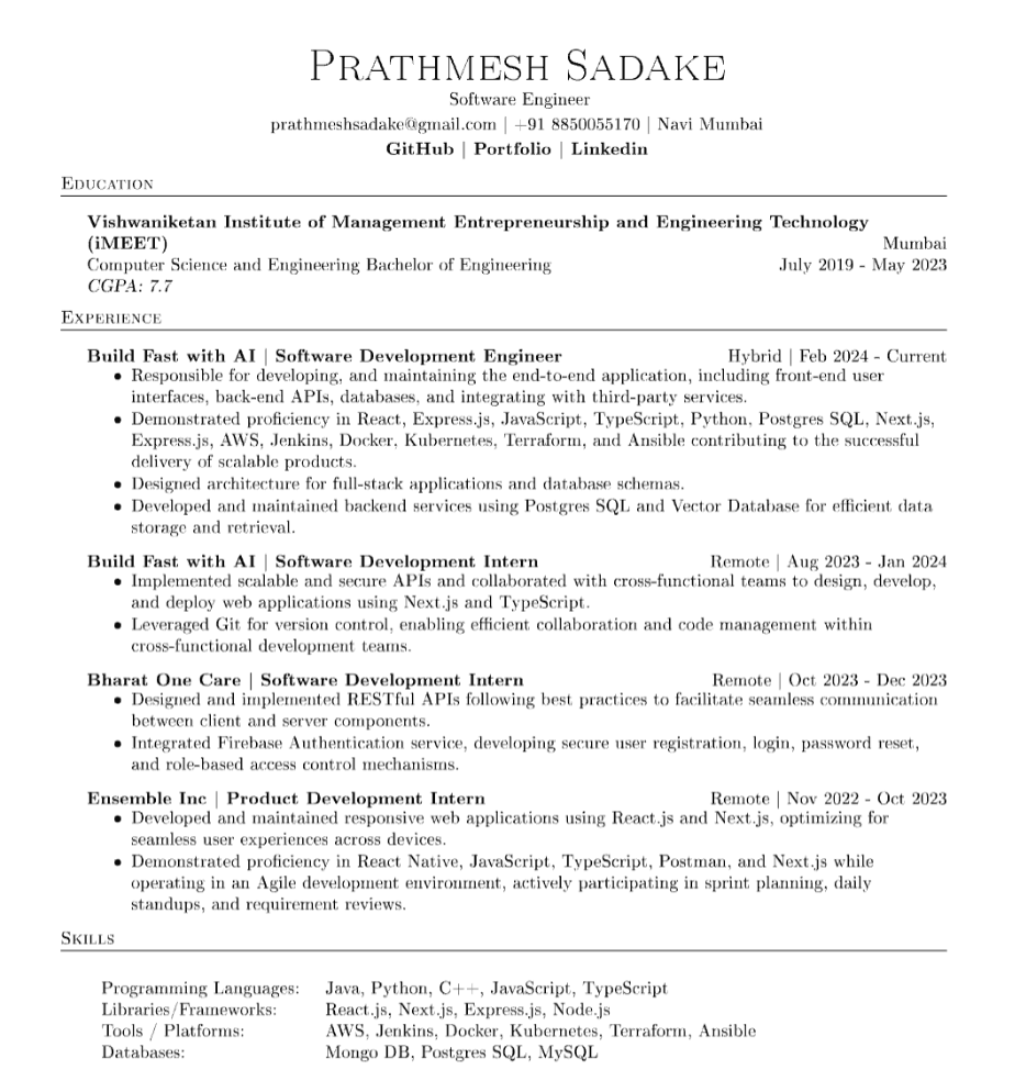 Resume Scorer and Recommendations Dashboard